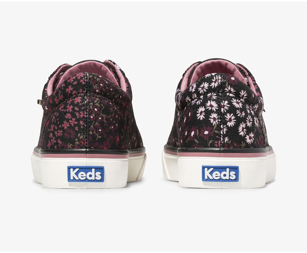 Keds Sneakers Black - Jump Kick Floral - Womens GTERBN-395